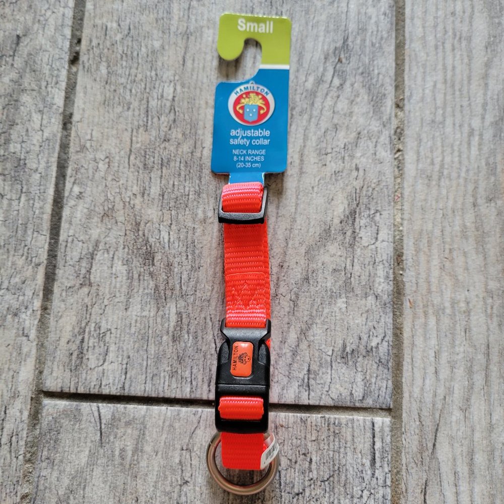 Hunter Orange Collar for Small Dogs